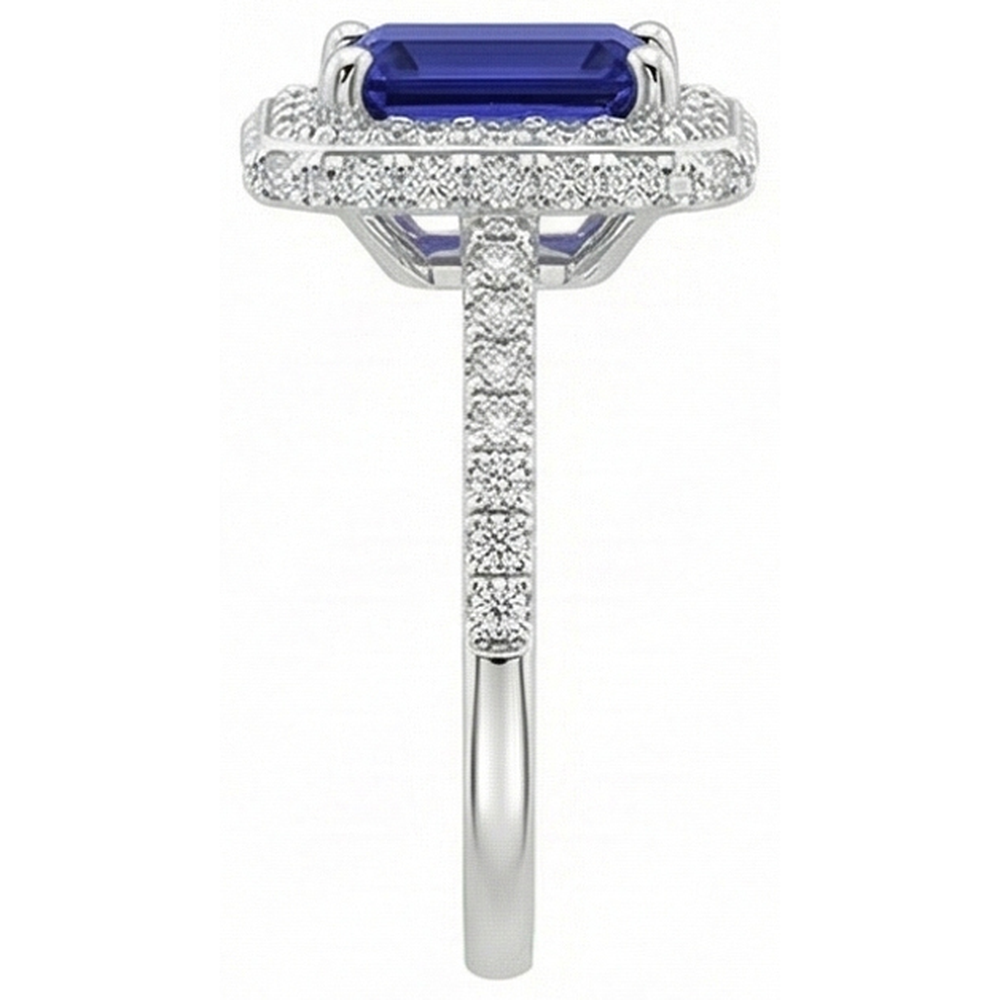 echter round diamant 4.25Karat ring Profilansicht