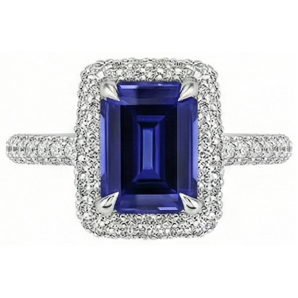 echter round diamant 4.50Karat ring Profilansicht
