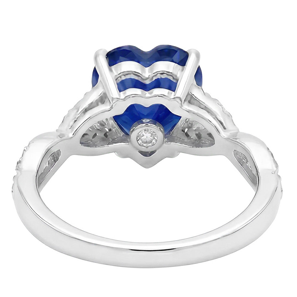 echter round diamant 3.50Karat ring Profilansicht