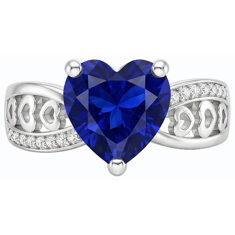 echter round diamant 2Karat ring Seitenansicht
