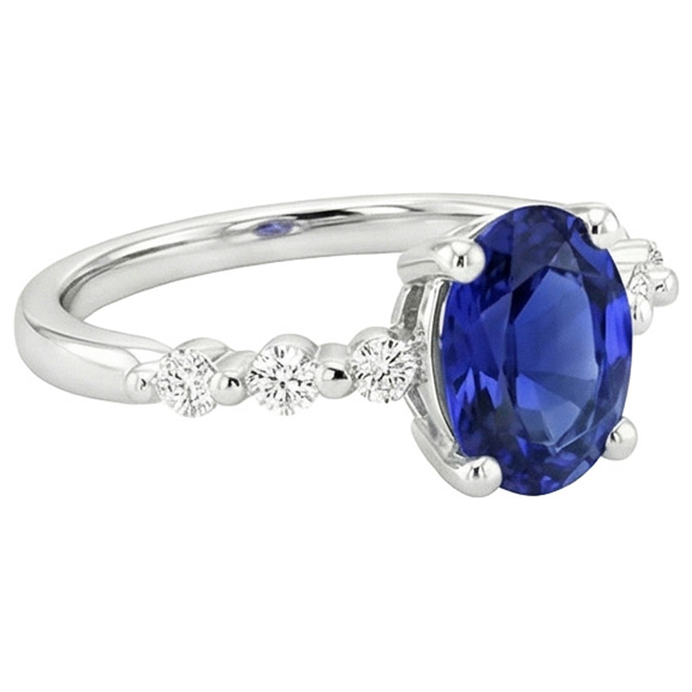 echter oval diamant 4.50Karat ring auf Weiß