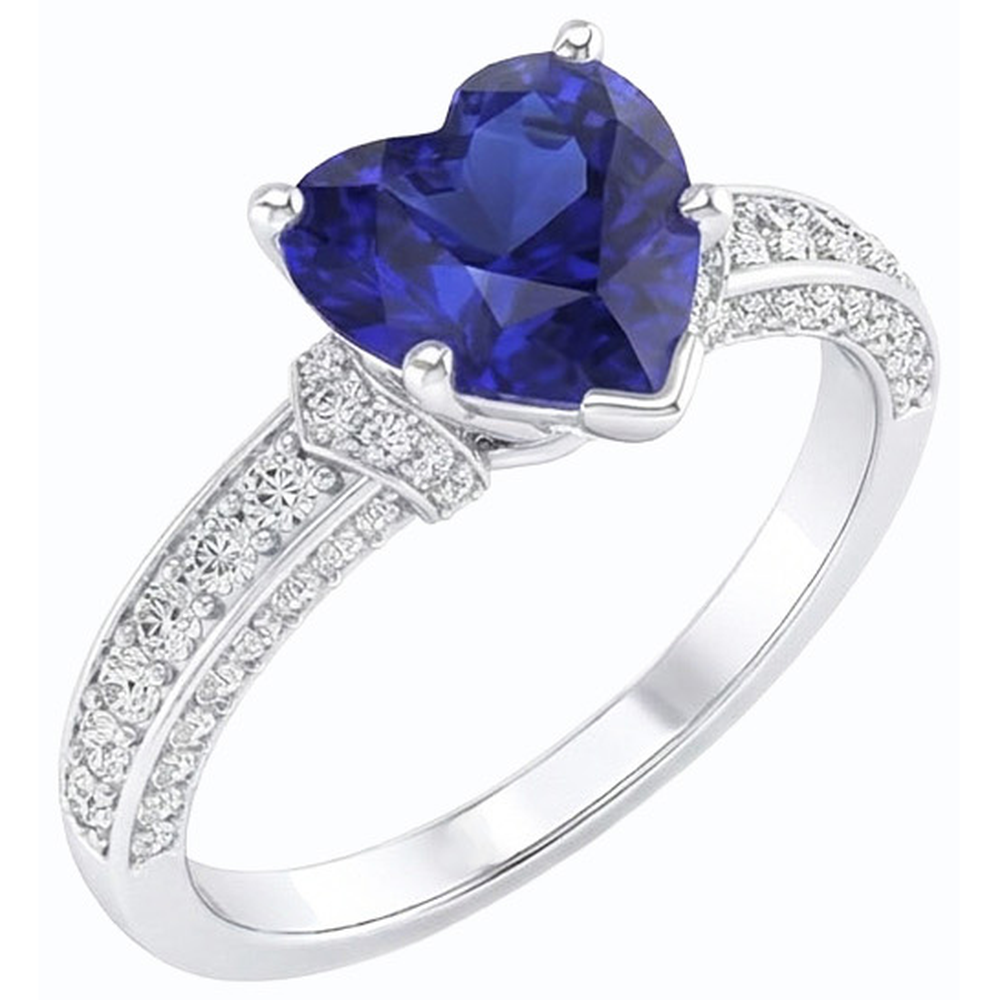 echter round diamant 3.50Karat ring Seitenansicht