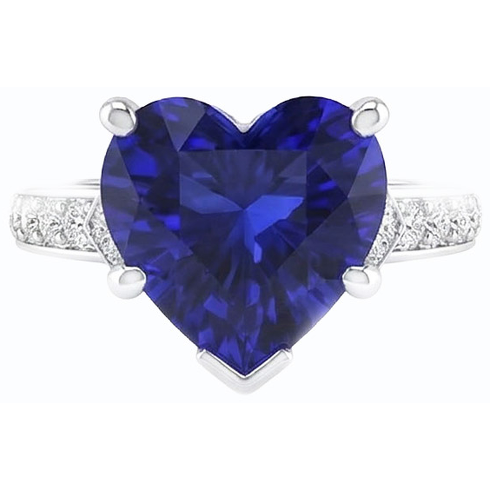 echter round diamant 3.50Karat ring Draufsicht