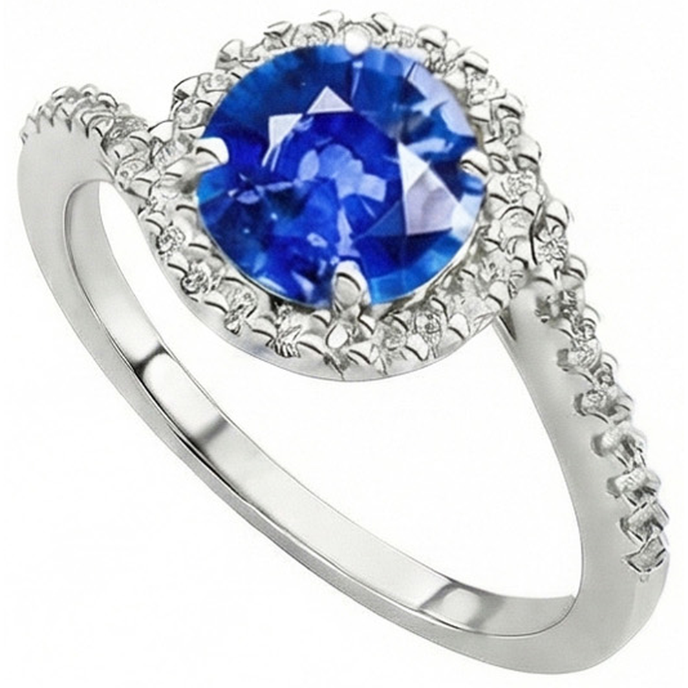 echter round diamant 14Karat ring Detailansicht
