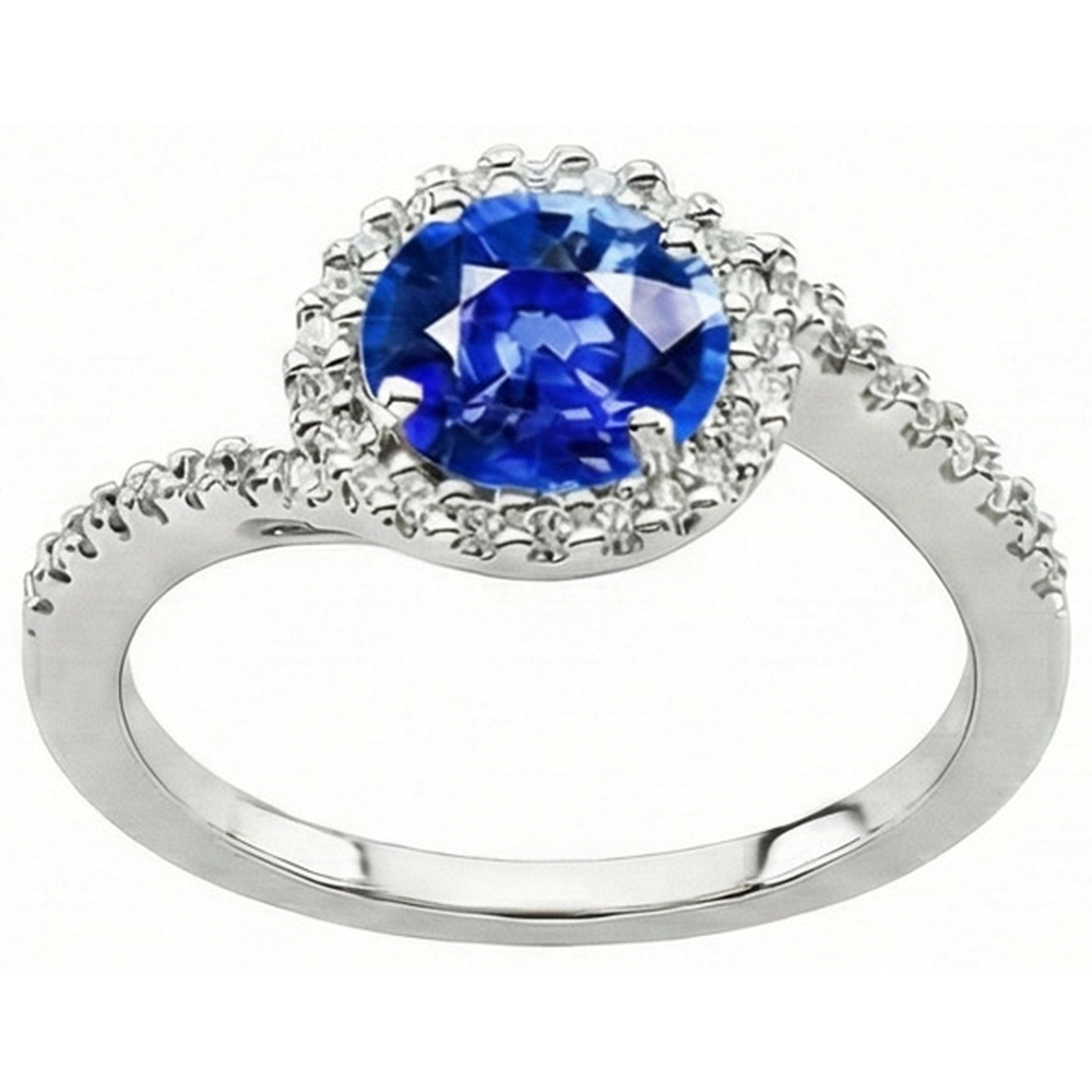 echter round diamant 14Karat ring Seitenansicht