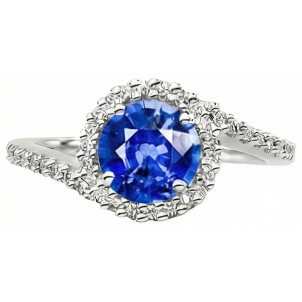 echter round diamant 14Karat ring Profilansicht