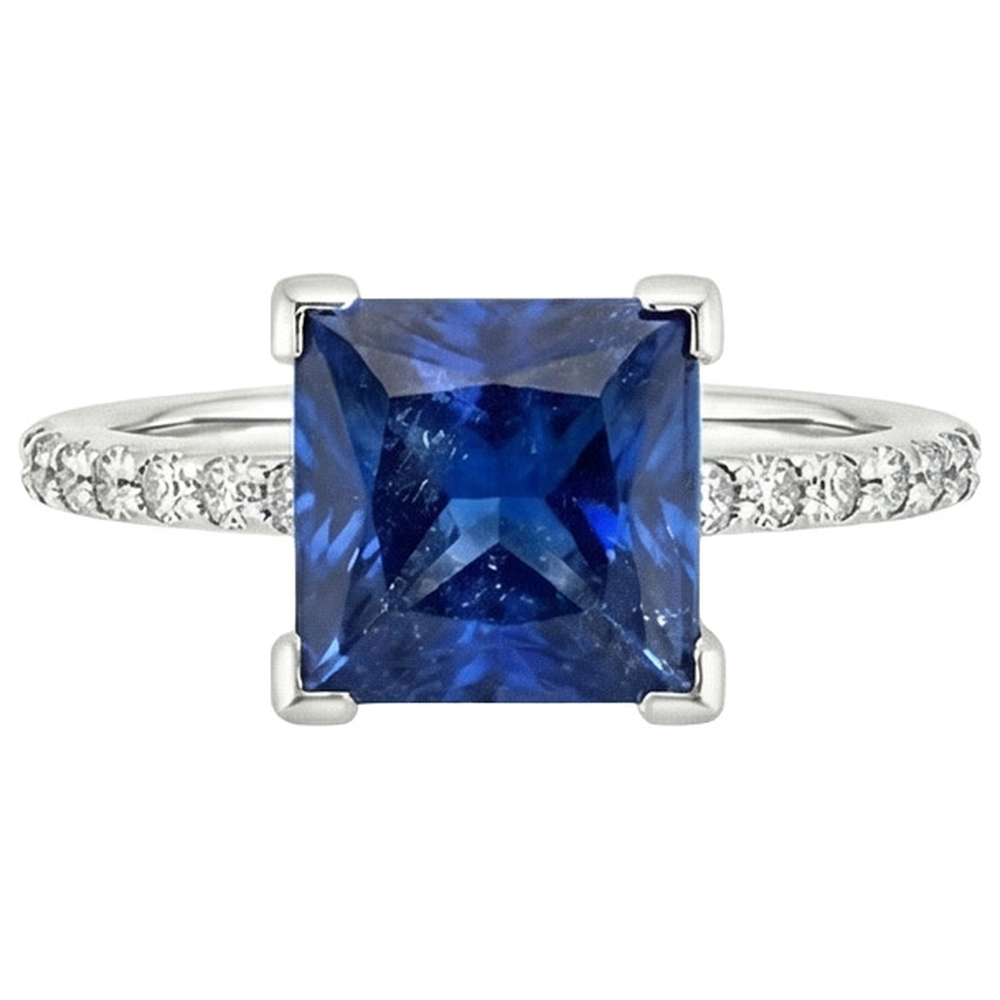 echter round diamant 4Karat ring Detailansicht