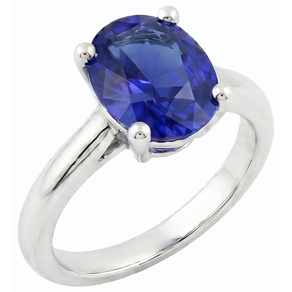 echter oval diamant 1.50Karat ring Seitenansicht