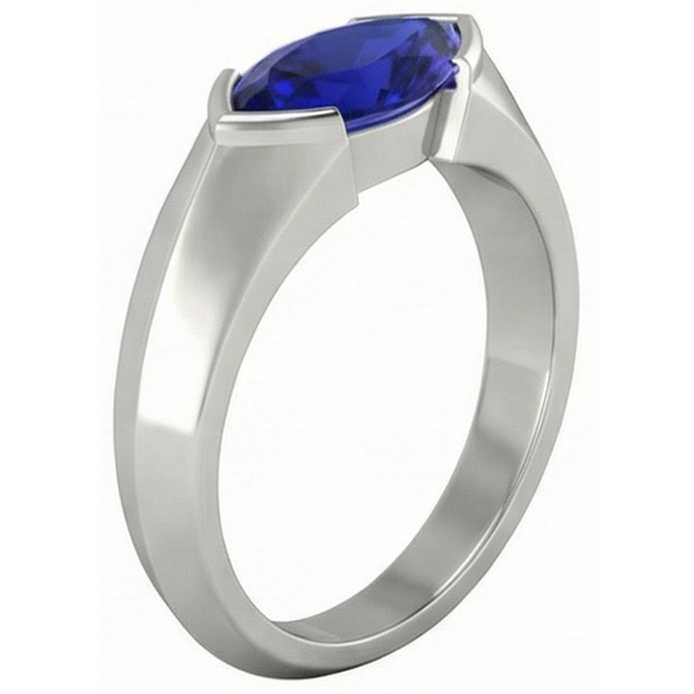 echter oval diamant 1Karat ring Detailansicht