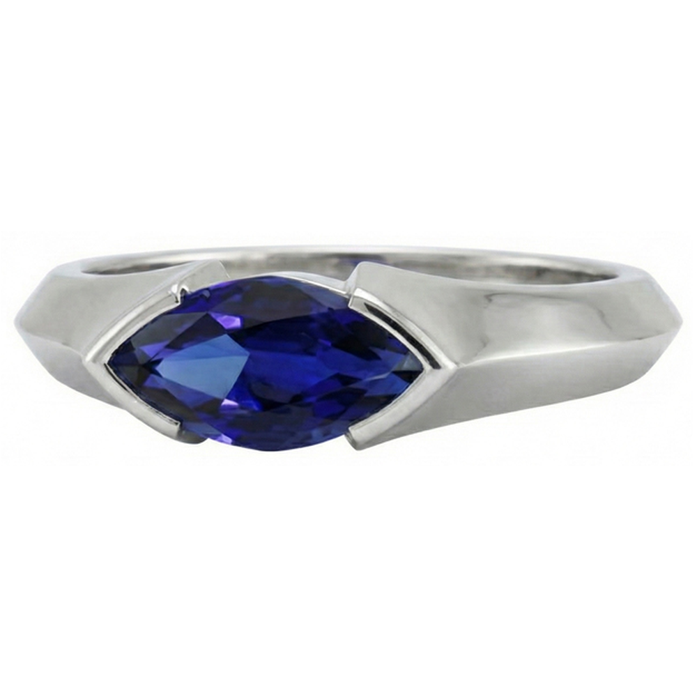 echter oval diamant 1Karat ring Draufsicht