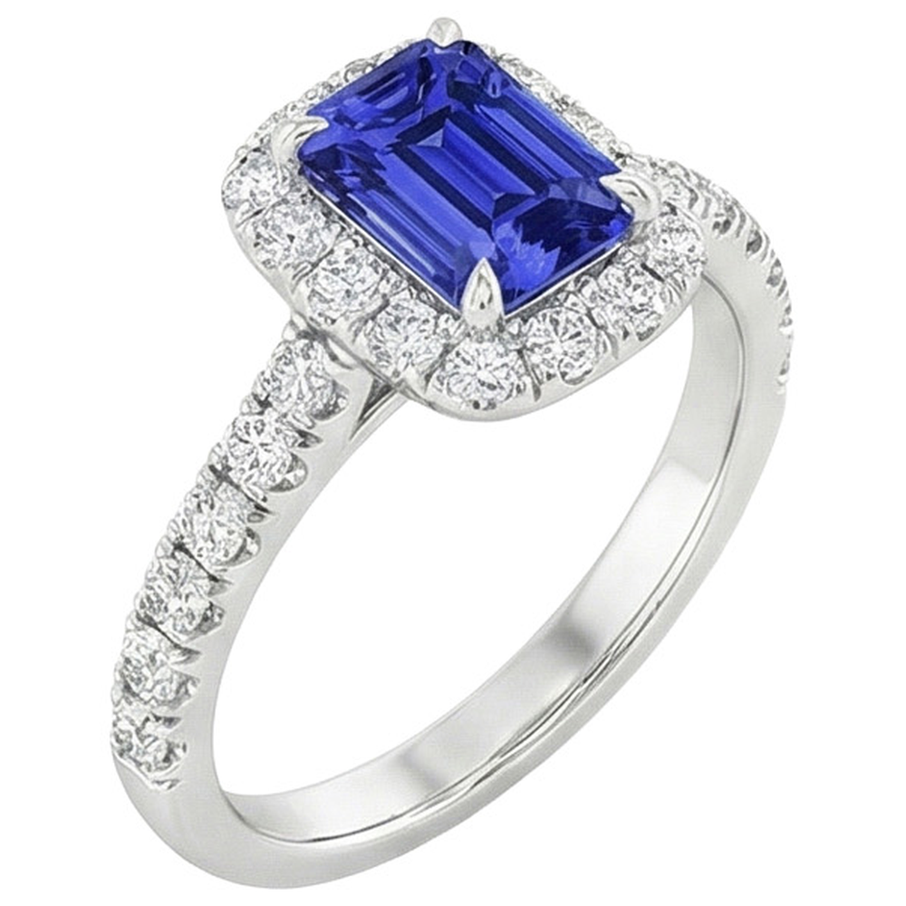 echter round diamant 5Karat ring Seitenansicht