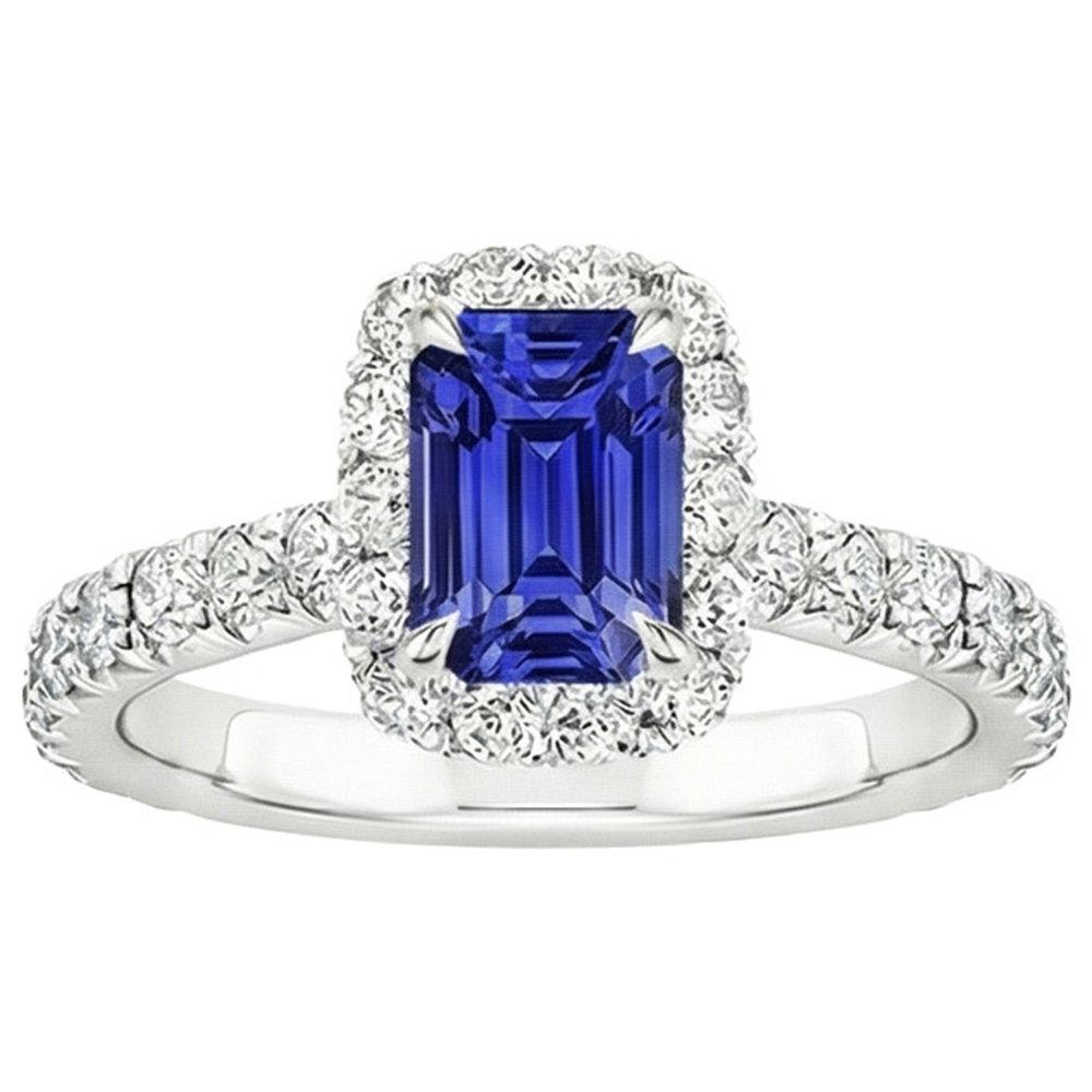 echter round diamant 5Karat ring Draufsicht