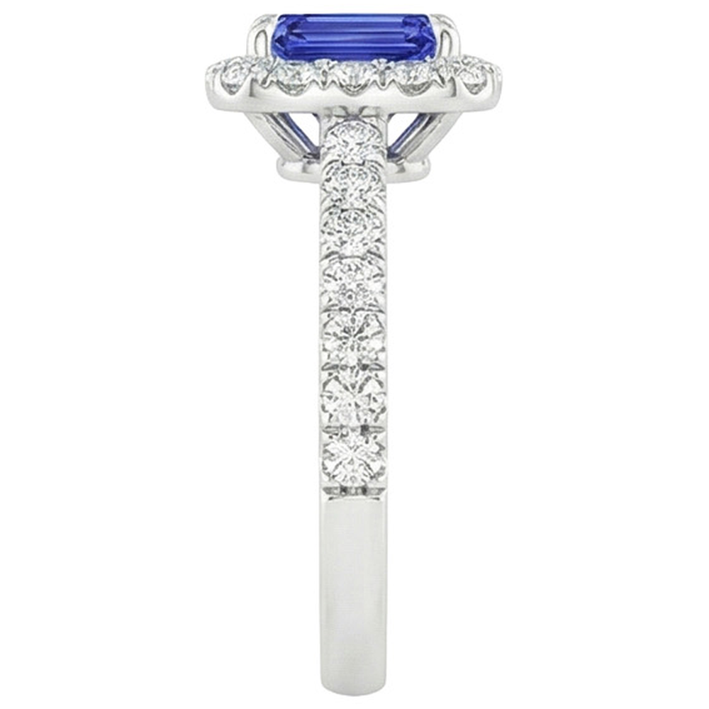 echter round diamant 5Karat ring Profilansicht