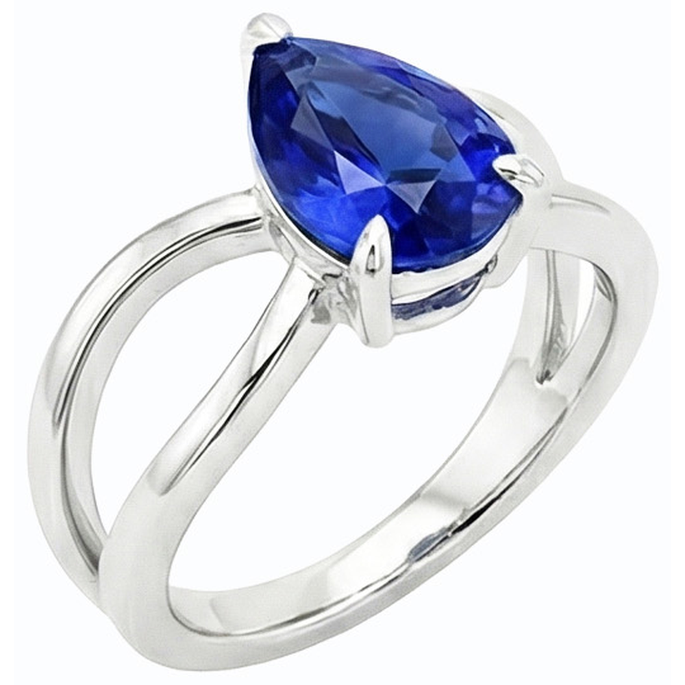 echter pear diamant 2.50Karat ring Detailansicht