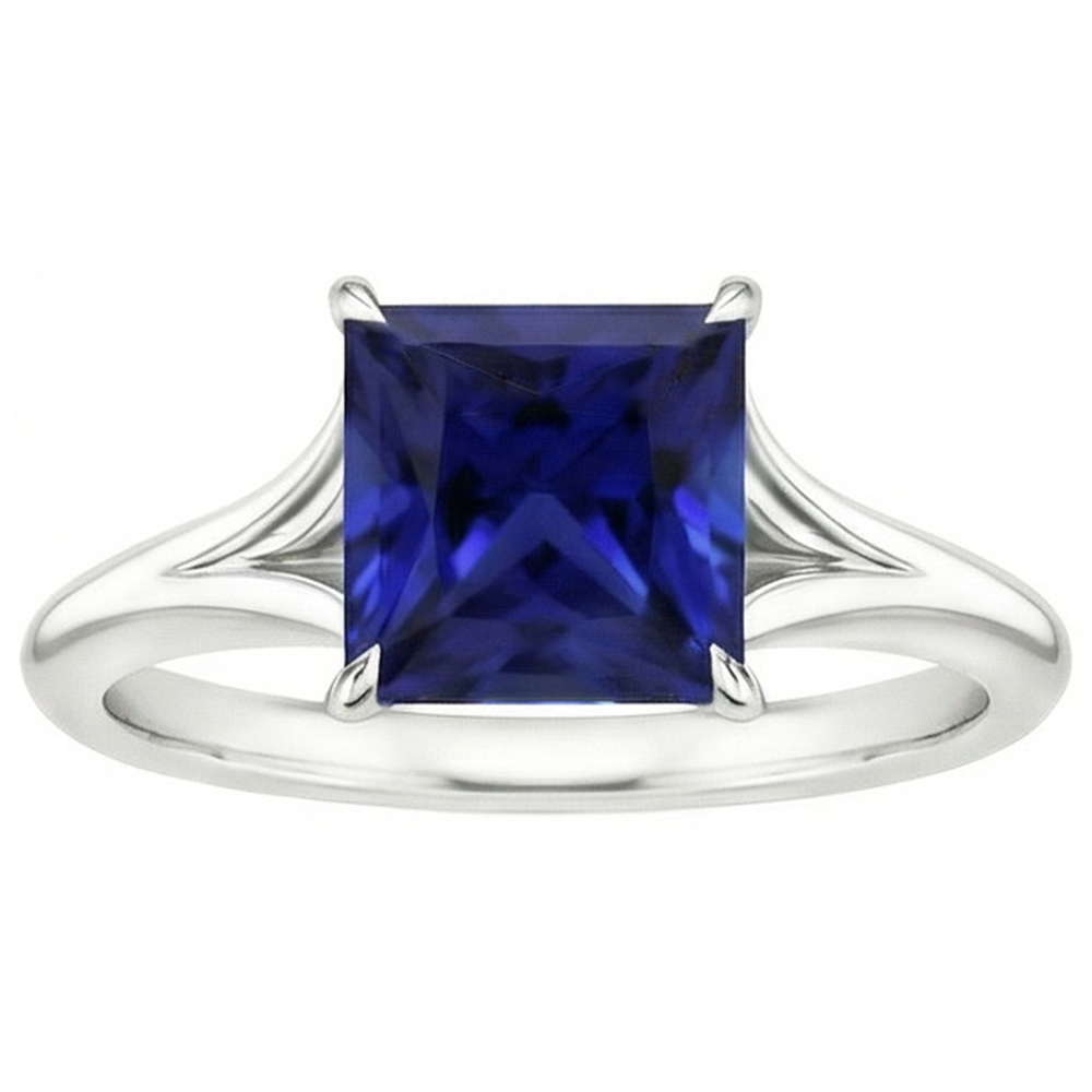 echter princess diamant 5Karat ring Profilansicht