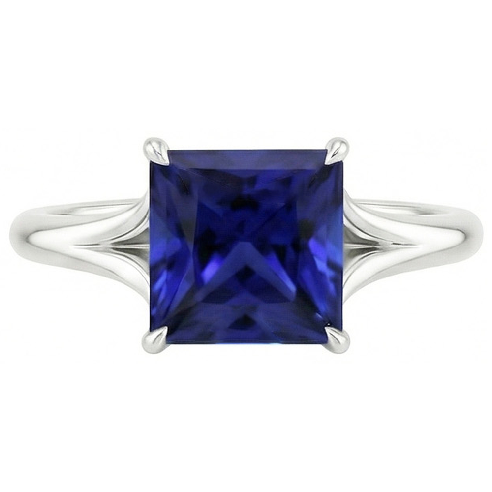 echter princess diamant 5Karat ring auf Weiß