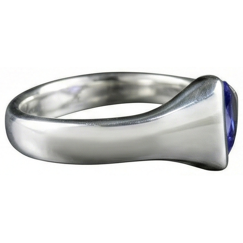 Weißgold Trillion Tansanit 1 Karat Solitärring Neu
