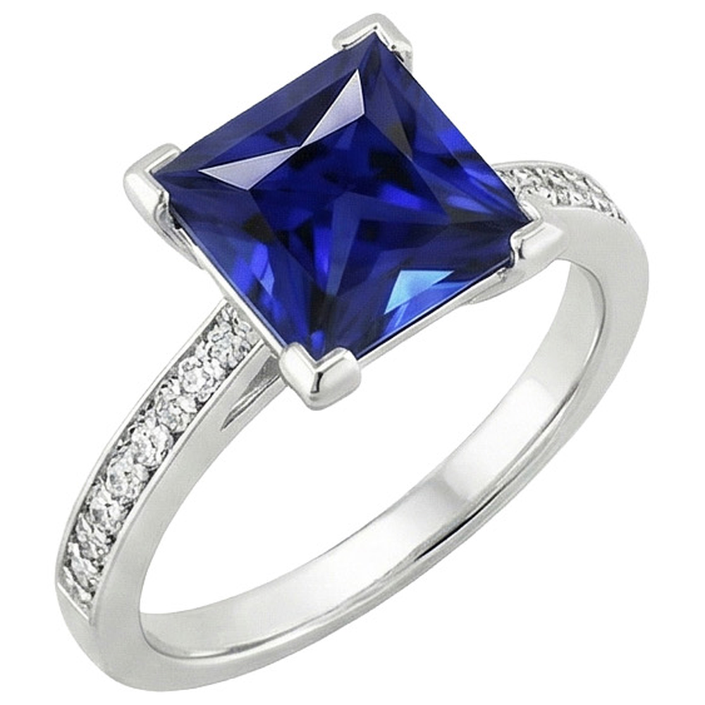 echter round diamant 4Karat ring Seitenansicht