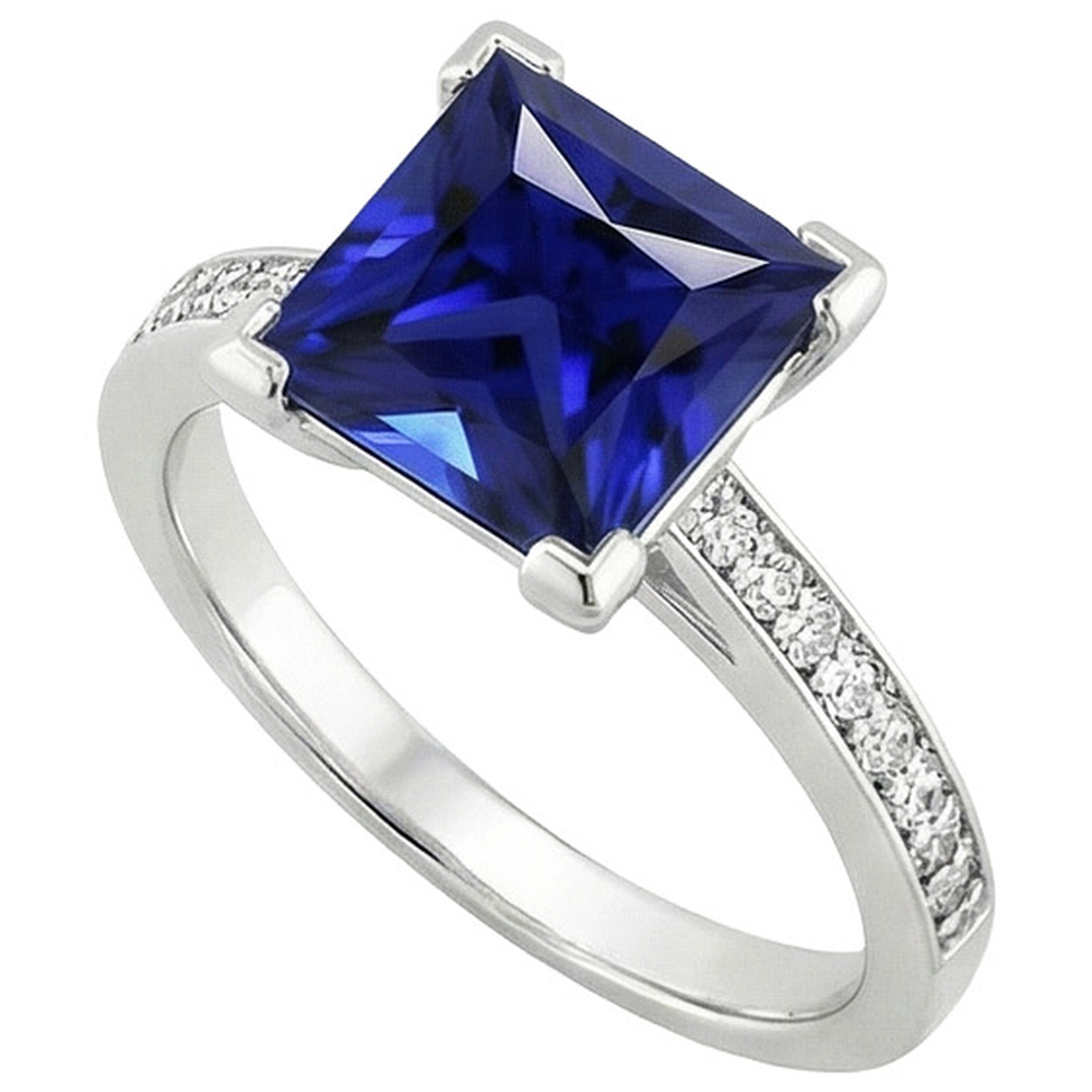 echter round diamant 4Karat ring Draufsicht