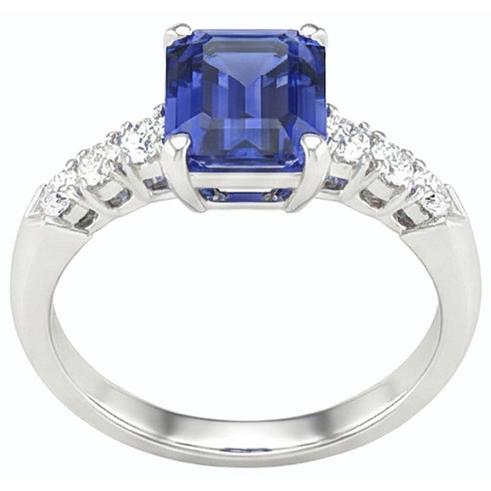 echter baguette diamant 2.50Karat ring Vorderansicht