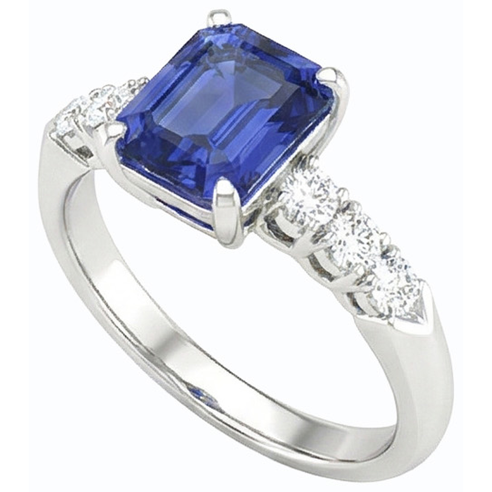 echter baguette diamant 2.50Karat ring Detailansicht