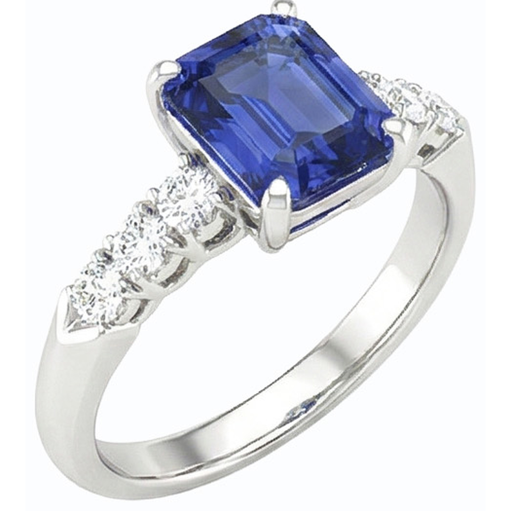 echter baguette diamant 2.50Karat ring Draufsicht