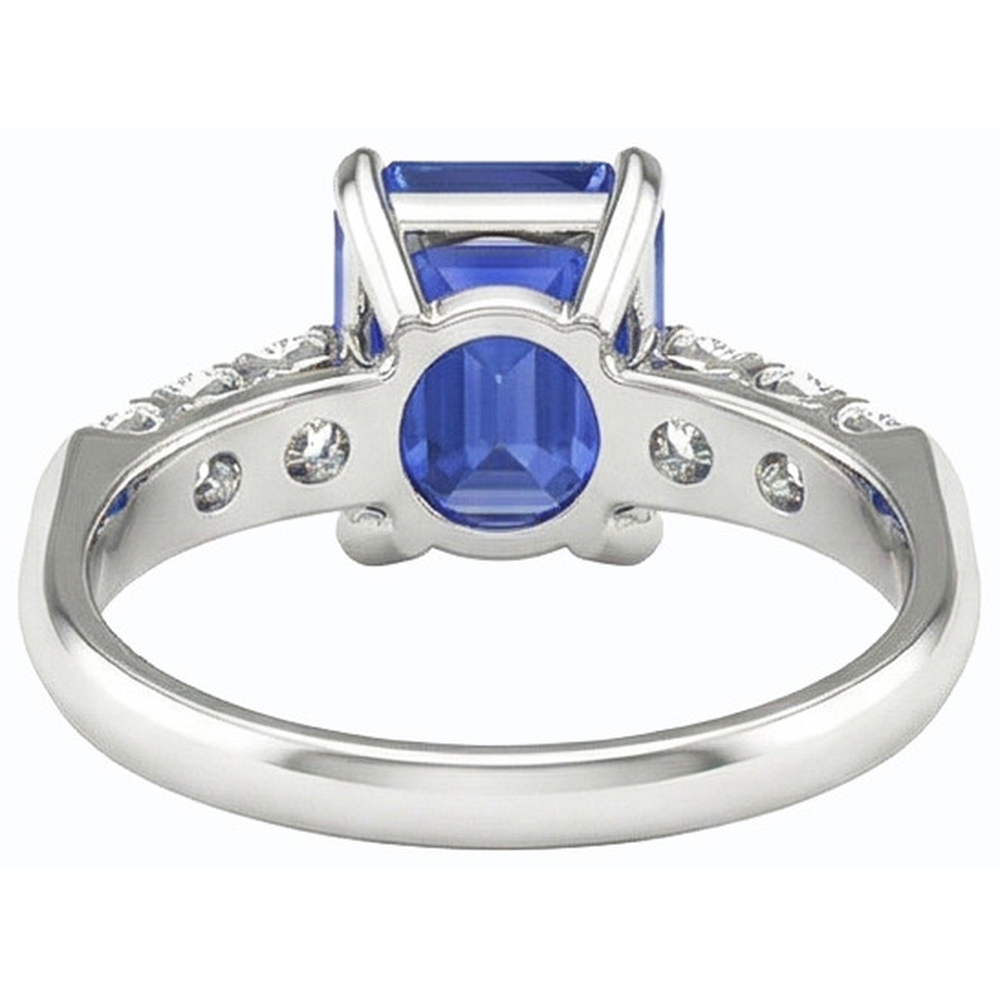 echter baguette diamant 2.50Karat ring Profilansicht