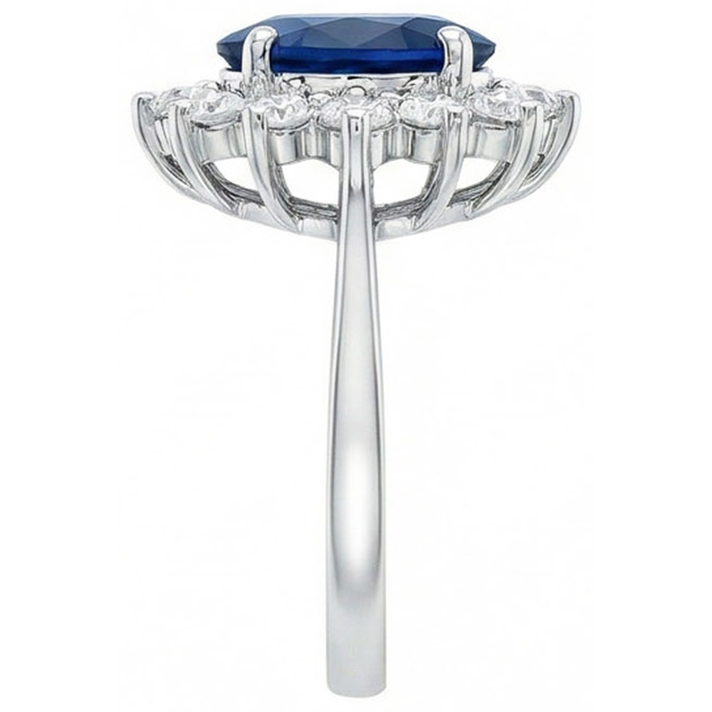 echter oval diamant 1.70Karat ring Draufsicht