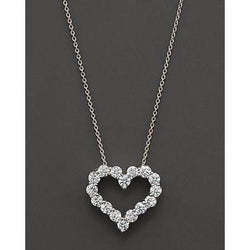 Weißgold Runde Echt Diamant Halskette Anhänger Damen Schmuck Neu 4 Ct.