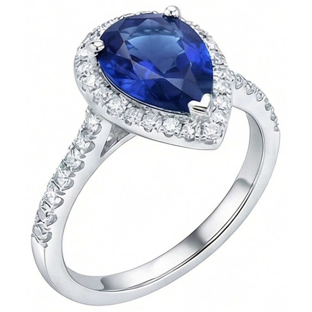 echter round diamant 3.25Karat ring Vorderansicht