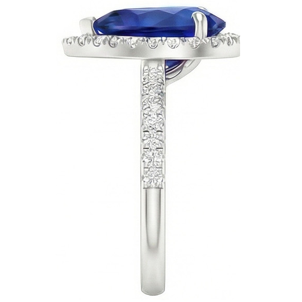 echter round diamant 3.25Karat ring Draufsicht