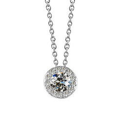 14K Weißgold Halo mit Brillant – 1,50 Karat