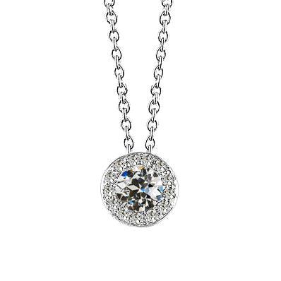 Zeitloser Diamant Halo 1,50 Karat – Hauptansicht