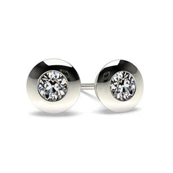 Ohrstecker 14 Karat Weißgold – Diamant Old Mine Cut 1 Karat