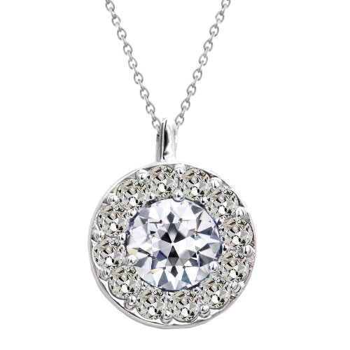 Naturreiner Diamant Halo 3 Karat 14K Weißgold – Hauptansicht