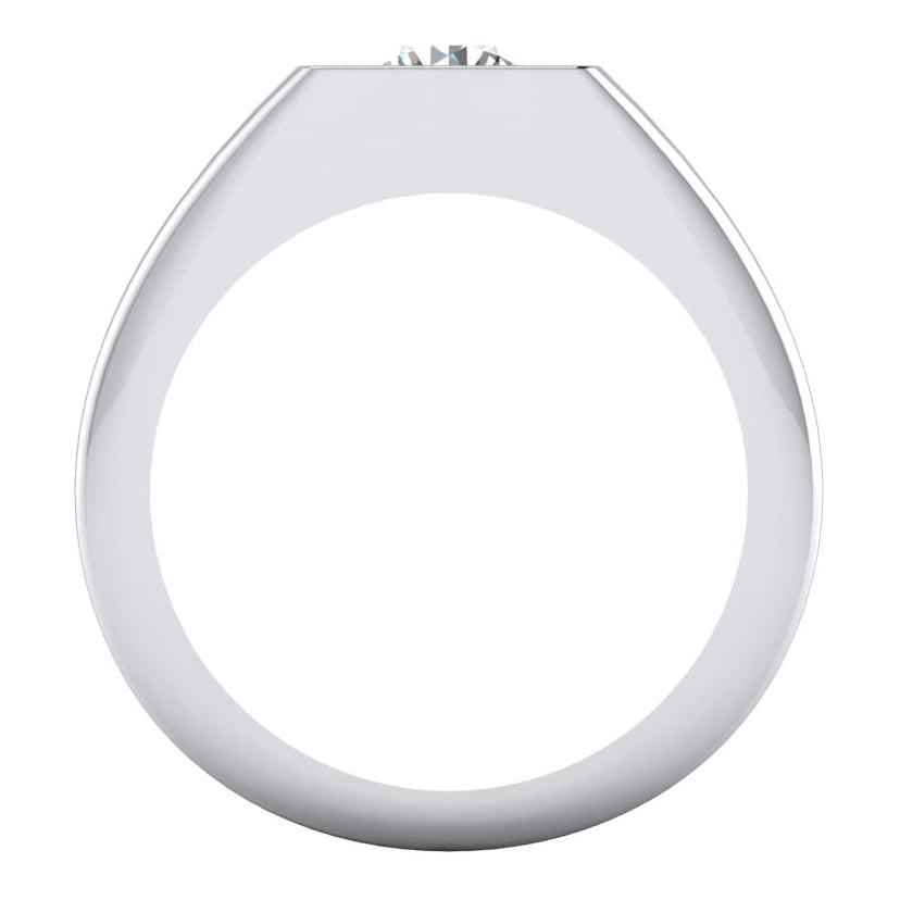 Rund-Brillant Brillant Ring in 10K White Gold – Schrägansicht