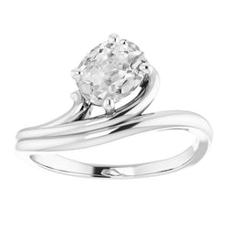 Brillanter Einzelstein-Ring mit Gedrehte Schiene Brillant – 3