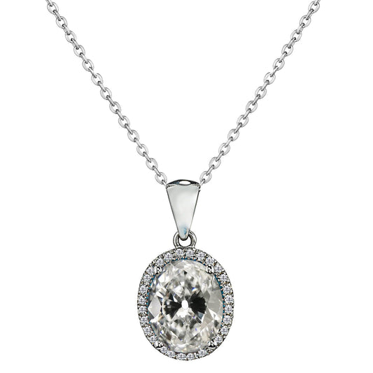 Naturreiner Diamant Hänge-Anhänger 3 Karat 14 Karat Weißgold – Hauptansicht