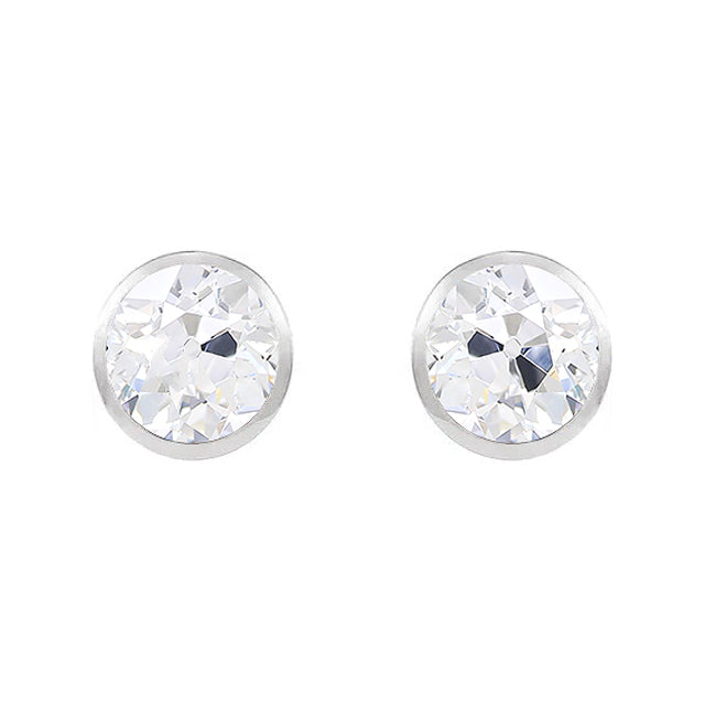 Stilvoller Diamant Ohrringe 4 Karat – Frontansicht