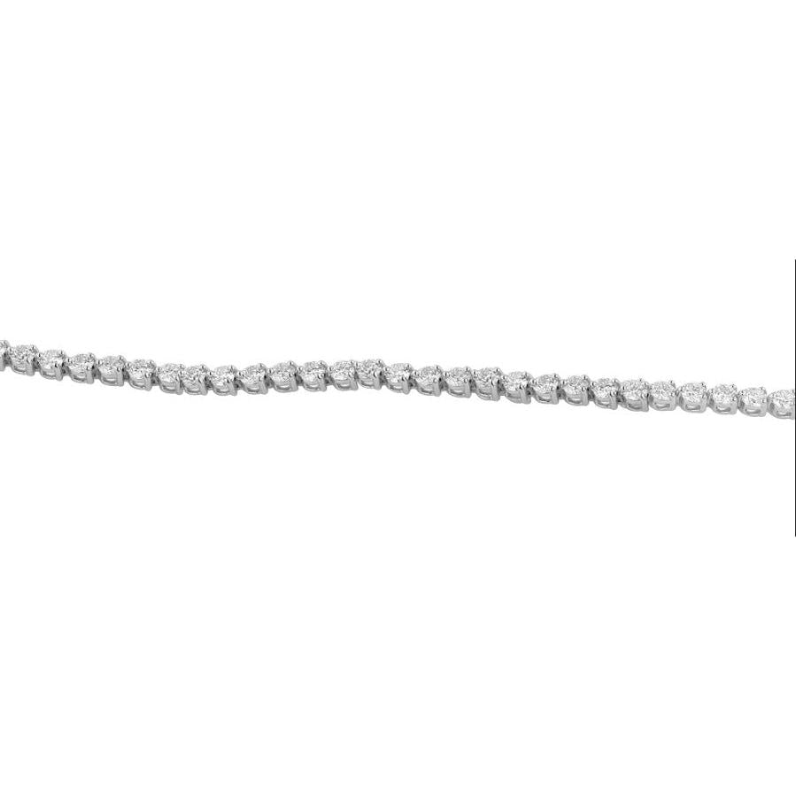 Ketten-Armband 14K Weißgold mit Edler Diamant – Seitenansicht
