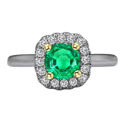 GIA-Geprüft Edler Smaragd Farbstein-Ring 2,50 Karat – Bicolor