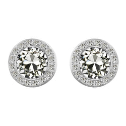 Edler Diamant Antik-Kissen-Schliff Ohrhänger 2 Karat in 14K