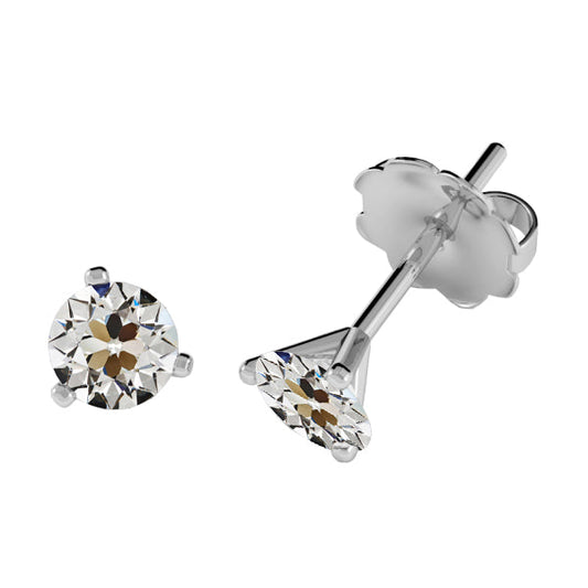 GIA-zertifiziert Edler Diamant Antik-Kissen-Schliff Ohrringe 3,00 Karat in 14