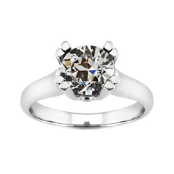Zeitloser Edler Diamant Solitär-Ring 2,50 Karat – 14K Weißgold |