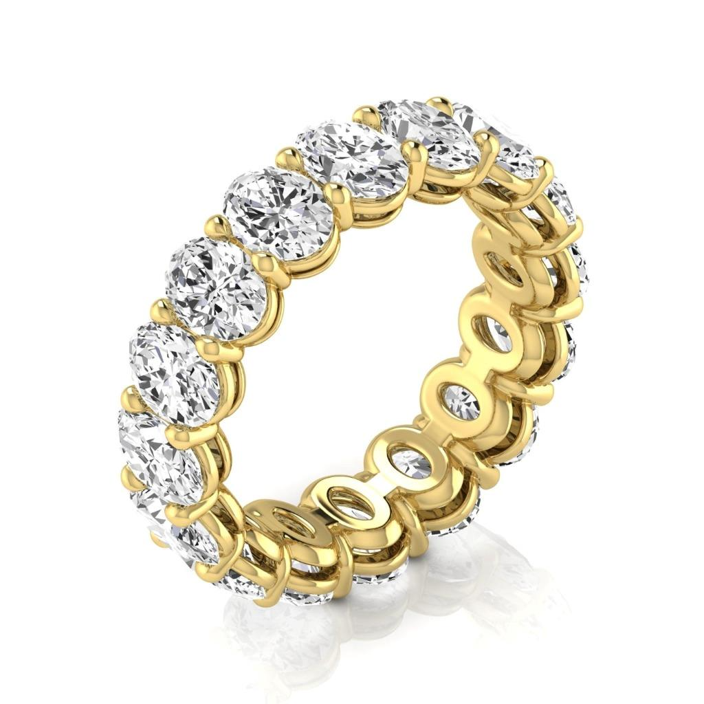 Eternity Band 14K Gelbgold mit Brillant – Seitenansicht