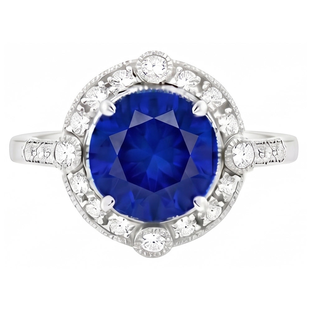 echter round diamant 5.60Karat ring Detailansicht
