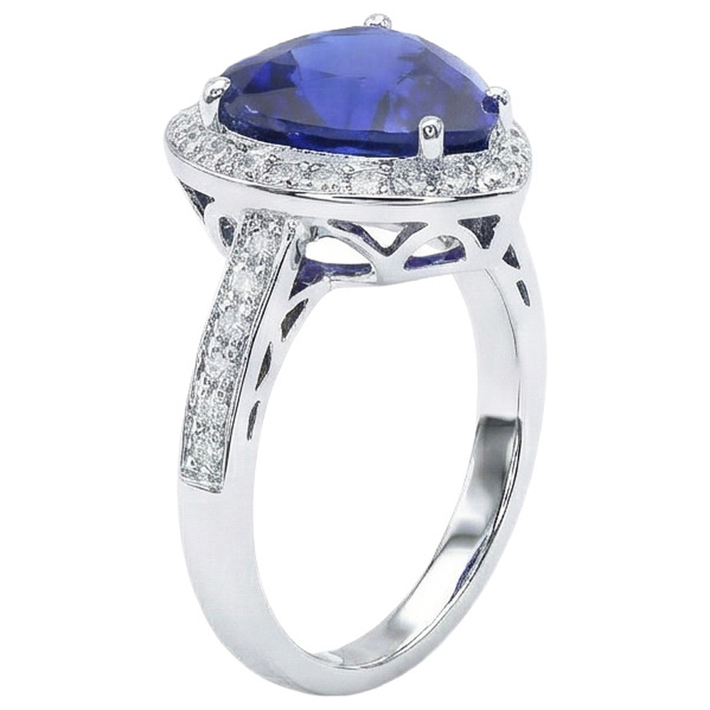 echter round diamant 2.50Karat ring Profilansicht