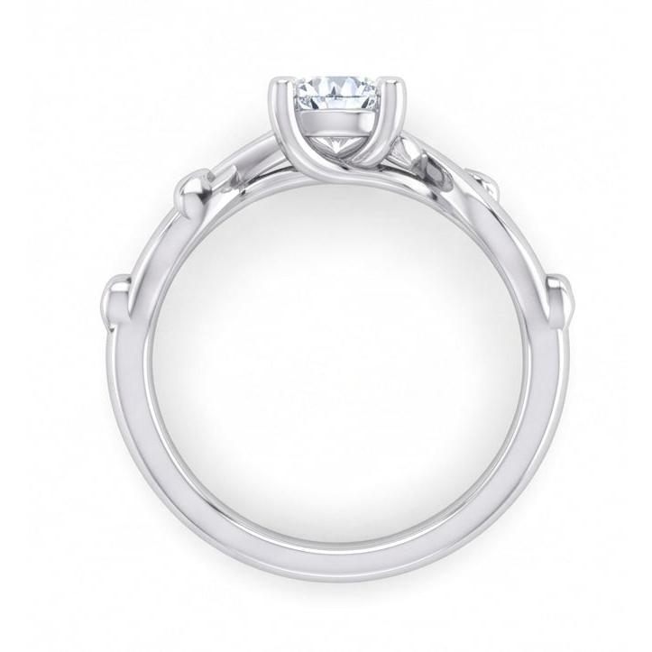 echter round diamant 1.75Karat ring Profilansicht