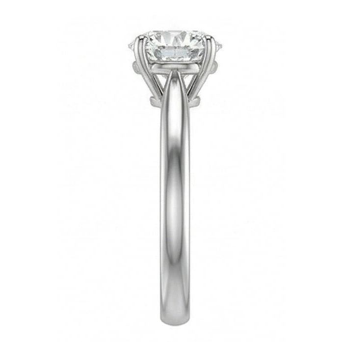echter round diamant 2.75Karat ring Draufsicht