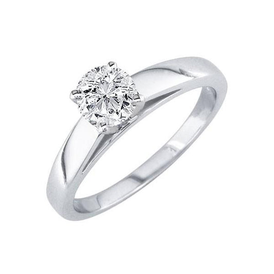 Wunderschöner Solitaire 1.50 Ct Runder Echt Diamant Jubiläumsring Weißgold